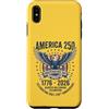 Patriotic July 4th Semiquincentennial Ce Custodia per iPhone XS Max Anniversario americano USA 1776-2026 Quarter Millennium 250