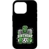 Kids Football Soccer Birthday Boy Appare Custodia per iPhone 16 Pro Rete da calcio per 6° compleanno, 6 anni, tema calcio