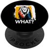 Funny Animal What Humor Joke Animal Meme Lion What? Lion Meme Lion Funny Daying Animal PopSockets PopGrip Adesivo