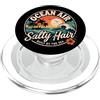 Coastal Sunset Paradise Co. Men Women Ki Ocean Air Salato Capelli Beach Club Retro Costiera Tramonto PopSockets PopGrip per MagSafe