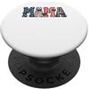 Patriotic Mama USA Tee Shirts Patriotic Mama American Mom USA 4 luglio Donne Grafica PopSockets PopGrip Adesivo