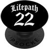 PERCORSO VITA COMPLEANNO NUMERO 22 NATAL PERCORSO DI VITA NUMEROLOGIA NASCITA 22 QUATTRO 4 ANGELO NO PopSockets PopGrip Adesivo
