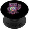 Cool and Groovy Funny Animals Gufo Foresta Animale Colorato Pace PopSockets PopGrip Adesivo