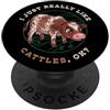 Cattle Breeds Farm Animal Cute Cow Cattl Mi piacciono davvero i bovini Ok Fattoria Animale Carino Shorthorn Mucca PopSockets PopGrip Adesivo