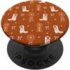 Western Patterns Rosette arancioni, fiocchi, stivali da cowboy e stelle per cowgirl PopSockets PopGrip Adesivo
