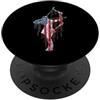 Paint Dripping Patriotic 4th of July US Archer Tiro con l'arco Bandiera Americana USA Drip Graffiti Patriottismo PopSockets PopGrip Adesivo