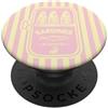 Vertical Lines Pattern Tinned Sardines Vintage Sardine Tin Burro Giallo Rosa A Strisce Carino Estate PopSockets PopGrip Adesivo