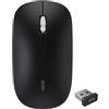APM Sora 571171 - Mouse slim senza fili, 2.4 GHz, silenzioso, ricevitore USB, ambidestro, piatto, 1200 DPI, batteria inclusa, compatibile con PC Mac Laptop