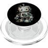 Glitch Robot Retro Cyberpunk Tech Humor Carino Glitch Robot Retro Pixel Tech Grafica PopSockets PopGrip per MagSafe