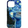 Watercolour Fashion Kitty Shades Custodia per iPhone 16 Pro Max Hamster Blue Painting Majestic Capibara Notti Stellate