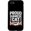 Siamese Cat Mama Feline Lover Funny Custodia per iPhone SE (2020) / 7/8 Orgoglioso gatto siamese mamma