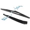 RTYBCDE Set di spazzole e braccio tergicristallo per lunotto posteriore, per Renault Megane IV 2016-2022, accessorio per braccio tergicristallo posteriore in gomma nera per auto