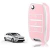 TOOMUME Cover Chiave Auto per Kia Picanto Sportage Rio Ceed Stonic Venga | Silicone Morbido, Antiurto, Anticaduta, Antigraffio, Custodia Protettiva Chiave per Sorento Soul Carens Niro Optima Stinger