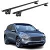 OMAC Barre Portatutto Alluminio TÜV geprüft per Ford Kuga III 2019-2026 - per Rail Tetto Integrati - T Nut - Max 100 kg - 2 Schlösser Argento