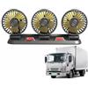 Generic Ventilatore Auto A Tre Teste - Raffreddamento Efficace Con Alimentazione USB 12V 24V, Design Compatto E Silenzioso | Ventola Regolabile Con Due Livelli Di Velocità, Ventilatore Personale Estivo Per In