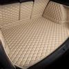 SYYNB Auto Pelle Tappetini Bagagliaio per Fiat 600 Hybrid 2024 2025+, Antiscivolo Impermeabile Tappeto Baule Fodera Bagagli Interni Accessori,4 Beige