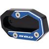 MotHeart Supporto laterale base per TMAX 560 Tech MAX 2020-2023 Supporto laterale per moto antiscivolo Estensione del supporto a pedale Supporto di parcheggio tmax 560 tech max Accessori (Blu)