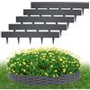 LZQ Bordo per prato e aiuole rotondo in plastica, bordatura per aiuole, 30 m, design in rattan, palizzate con 30 elementi da 100 cm, antracite
