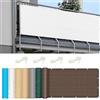 LIUNADM Recinzione Copertura 135 x 250 cm Protezione Solare Frangivento Rete Ombreggiante per Balcone con Occhielli e Fascetta per Privacy Balcone, Bianco