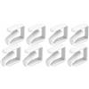 Newplastica Set 8 Fermatovaglie in Plastica Bianca Made in Italy - Clip Ferma Tovaglia Resistenti, Adatti a Tavoli da 1 a 2,5 cm, per Casa, Ristorante, Catering ed Eventi