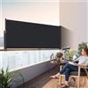 Kidsgigglz Tenda Laterale Avvolgibile, Paravento da Esterno Tenda da Sole per Esterno Avvolgibile Parasole e Frangivento, Anti UV Antivento Protezione Privacy per Balcone Giardino Antracite,100x300cm