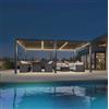 PURPLE LEAF Pergola Bioclimatica in Alluminio 3,5 x 5,5 m, Gazebo da Giardino Esterno Impermeabile con Lame Orientabili e LED, Pergola Giardino Esterno per Terrazza, Esterno e Carport, Grigio