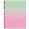 Miquelrius - Quaderno A4 a quadretti 5 mm, 80 fogli microperforati a 1 colore, carta extra opaca da 90 g/m², copertina in cartone accoppiato, spirale, 4 fori per archiviazione, Rosa&Mint