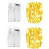cshare Catena luminosa a LED, a batteria, 2x5m 50 LED, filo di rame, con timer, impermeabile, per camere, giardino, brocche, Natale, decorazione per interni,Bianco caldo