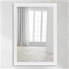 CLAMARO 'Neo Collage' Specchio da parete 80 x 140 cm con cornice | Bianco opaco | Moderno specchio intero con cornice in legno di 38 mm | Include gancio in metallo e materiale per montaggio a parete