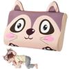 Jonuin Cuscino per Bambini, 46x26cm Cuscino Schlummerkids con Federa, Cuscino Culla in Memory Foam, Ergonomico, Traspirante per Sonno Riposo Bambini Dai 3 Anni (Orso)