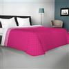Viterbo Biancheria - Copriletto Una Piazza e Mezza Estivo e Primaverile Leggero 200x250cm, Trapuntino Una Piazza e Mezza Double Face Made in Italy (Una Piazza E Mezzo (882), Fucsia/Rosa)