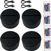 BAIFULAI 4 pezzi attacco LED, attacco luminoso 3D con telecomando e cavo USB, regolabile in 16 colori, controllo touch, luce notturna a LED per acrilico e plexiglas
