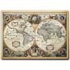 Giallobus - Quadro - Mappa del mondo Nova Terrarum Orbis - Tela Canvas Telaio Standard - 100L x 70l cm - Pronto da appendere - Quadri moderni per la casa
