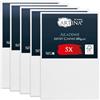 Artina Set da 5 Tela per Dipingere 40x60 cm - 100% Cotone 280g/m² - Telaio in Legno Certificato FSC - Non Si deforma - Canvas Tela Bianca Tele per Pittura - Tele per Dipingere Akademie
