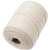 GOHOF Corda macramè da 4 mm x 305 m, in cotone macramè di alta qualità, 4 fili intrecciati in morbido cotone, uno dei materiali più perfetti per l'arte macramè, filo di cotone senza sostanze chimiche