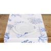 Novilunio Runner tavola in 100% cotone made in Italy 45 X 230 CM CORALLI BLU
