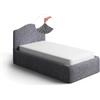 PAULATO - Vestiletto Singolo in Velluto Tinta Unita, Tessuto Bielastico Antigraffio Lavabile in Lavatrice, Certificato OEKO-TEX Standard - Made in Italy - Graffite
