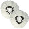 vhbw 2X Testina pulente sostituisce Vileda 152623 per mocio, lavapavimenti - Microfibra, Bianco