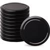 Pullmer Coperchi per barattoli 82 mm, coperchi a vite, coperchi Twist-Off (nero, 20 pezzi)