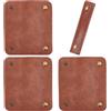 Beebeecraft 4 pz Protezioni per Manici di Borsa in Pelle PU Color Cocco Marrone Coprimaniglie per Borse Impugnature per Borse Coprimaniglie per Cinghie con Bottone Automatico in Lega per