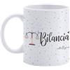 Paolo Chiari Zodiaco - Tazza in Ceramica Bianca con Segno Zodiacale e Costellazione (Multicolore, 300 ml, Bilancia)