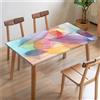 Morbuy 3D Tovaglia Rettangolare con Bordo Elastico, Copritavolo Rettangolare con Elastico Tovaglie Esterno Antimacchia per Giardino, Picnic e Feste (Foglia d'Epoca 5,2.6FT/80x80cm)