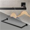 ML DESIGN modern living ML-Design Appendiabiti Porta Asciugamani con Attacco a Parete 90 x 30 cm in Acciaio Nero per Bagno Cucina Soggiorno Balcone Camera da Letto Porta Salviette da Muro Salvaspazio Peso Supportato 50 kg