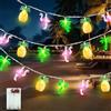 KATELUO Catena Luminosa Tropicale, 3M 20 Luci Led Batteria Ananas, Stringa di Luci Tropicali Estive, Ghirlanda di Luci All'anananas per Camera da Letto, Compleanno, Feste, Hawaiane, Decorazione (B)
