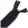 SHTGOI 2 cerniere invisibili in seta, 60 cm, divisibili, cerniere sottili con testa lampo, taglia 3, eleganti cerniere da cucire per vestiti, cuscini, borse, astuccio, blu scuro