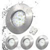 HiBay 4x Faretti Led da Incasso per Cartongesso 5W Ultrasottili Faretti Led Soffitto Incasso 500LM,3000K Bianco Caldo,220V Inox IP44,Diametro Foro Ø60mm-68mm per Bagno,Esterno