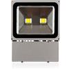 ALPHA DIMA Faro LED Esterno 100W, IP65 Resistente all'acqua Faretto LED Esterno,Luce Bianco Caldo 3000K Guscio Grigio(100 Watt)