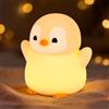 Gaethra Luce Notturna per Bambini, Luce Notturna Neonato Penguin in Silicone con Timer, 2 Livelli Dimmerabili, Luce Notturna Ricaricabile, Decorazione Camera dei Bambini