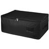 IHOMAGIC 49L Borsa di Stoccaggio Grande, Sacchetto di Immagazzinaggio Pieghevole con Manico Contenitore Portaoggetti Sottoletto Organizzatore Armadio per Piumino Vestiti, 56x35x25CM, Nero