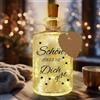 Leonshco Lampada LED per bottiglia con scritta - È bello che tu esista, regali per le donne, bottiglia decorativa luminosa con lucine, lista dei desideri, etichetta d'amore - per compleanni, matrimoni, Natale